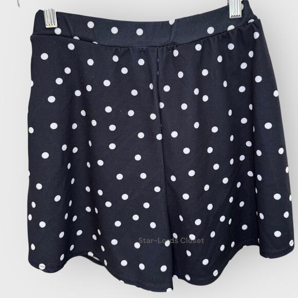 Nasty Gal Polka Dot High Waist Mini Shorts Size 6 Pull On Retro Chic Skater - Picture 1 of 5